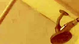 hey check out this young ebony babe showing off her wet pussy in the shower