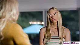 Petite small tits Latina stepmom seduces young girl secretly