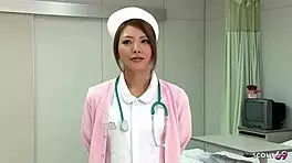 japanese nurse hits explosive orgasm with hitachi vibrator