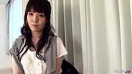 Petite Japanese Teen First Casting MMF 3Some Creampie Cum Mouth Uncensored