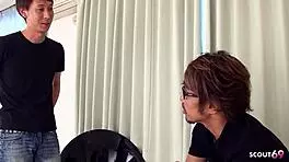 Petite Japanese Teen First Casting MMF 3Some Creampie Cum Mouth Uncensored