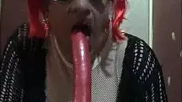 Bisexual Crossdresser Mark Wright Fucks Dildo Then Sucks Ass To Mouth Clean 😈🍆