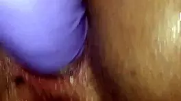 curvy ebony teen takes huge anal dildo deep in her tight ass