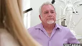 blonde teen begs for rough anal ride before he leaves