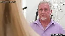 blonde teen begs for rough anal ride before he leaves