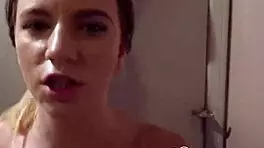 in the bathroom i seduce my bro sucking his milky cock till he cums hard