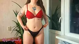 curvy alison sparks strips teasingly leading to explosive cum countdown