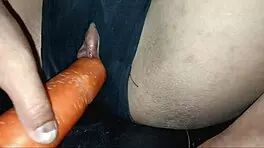 guy licks balls then fucks doggystyle on stairs bending her over tight