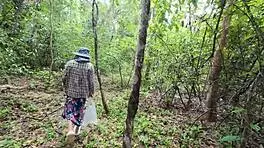 Thai village amateurs sneak passionate outdoor forest sex in crisp 4K