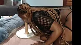 i crave her aggressive african clit rub with vibrator