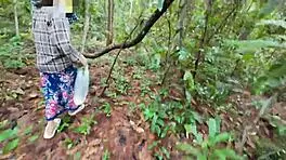 Thai village amateurs sneak passionate outdoor forest sex in crisp 4K