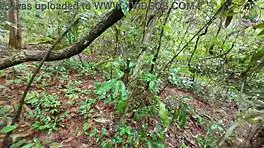 Thai village amateurs sneak passionate outdoor forest sex in crisp 4K