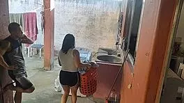 wife out so horny maid couldnt resist my hard cock pounding her