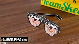 four flexible teens in panties ride with x-ray glasses magic