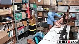 Carolina Sweets pays with her mouth on big cock in garage!