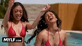 Lucky Stud Pounds Tight Asian Duo