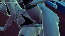 horny nicole slut fucked hard in office lingerie 3d hentai