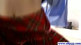 Hey, watch this glam teen's shaved pussy get pounded by older stud!