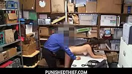 petite teen thief get naked now for stealing from mall guard