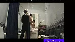 two blondes enjoy steamy bath fun in homemade video