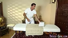 teen babe enjoys relaxing throat massage session