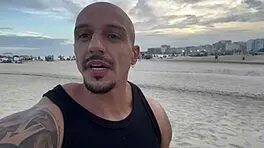 Two beach brunettes lured for outdoor interracial anal tits pounding cash offer