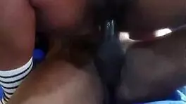 Horny teen RIDES hard BLACK cock with big ASS bouncing