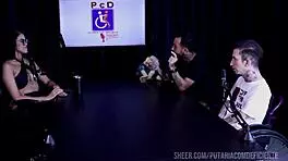 Watch bia hot tease in sheer red lingerie during naughty outdoor casting interview full of fetish play