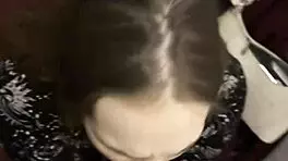 she meets guy at club and slurps his cock till sloppy facial