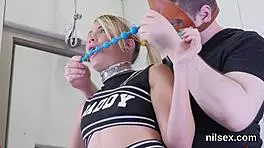 flirty young cutie gets intense anal therapy session