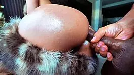 Girlfriend's friend stretches tight pussy on thick bbc