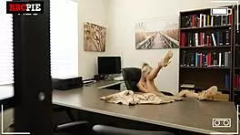 Office Colleague Craves Intense Interracial Office Interaction