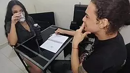 hey this sexy latina secretary takes a massive cock pounding her tight pussy she loves every huge thrust deep inside