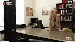 Office Colleague Craves Intense Interracial Office Interaction