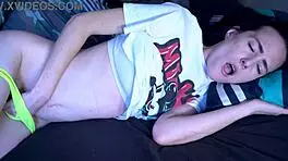 sneaky guy enters room pounds blue-eyed babe hard