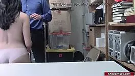 Office Brunette Teen Babe Fucked for Stealing Goods