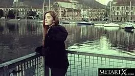 Redhead teases with deep juicy pussy fingering