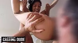 Skinny Colombian Slut Bent Over Rough Big White Cock Pounding