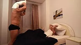 Wanna see this tattooed dude railing his sexy new blonde bent over doggystyle?