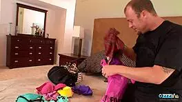 i strip for my bro and he devours my wet pussy hungrily