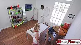 beautiful cheerleader khloe skips panties for deepthroat doggystyle pounding