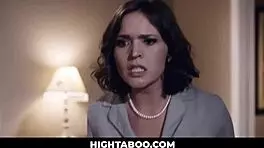 Hot Wife Catches Husband with Cute Babysitter Threesome