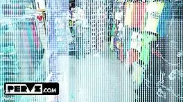 Daisy's shoplifting bust turns into kinky gym strip search creampie with athletic Nicky