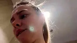 crazy public outdoor solo blonde big tits fingering orgasm close-up natural