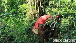 Ebony teen 18+ with hairy ass takes first big black cock