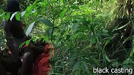 Ebony teen 18+ with hairy ass takes first big black cock