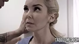 petite blonde teen rides masseuse and husband in wild threesome bang