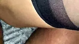 Latina girlfriend gets intense pounding in stockings