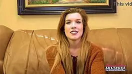 charming ginger keaton masturbates pussy then sucks to swallow milk