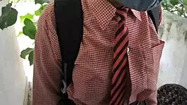 Desi schoolgirl's tight pussy pounded with dirty hindi talk